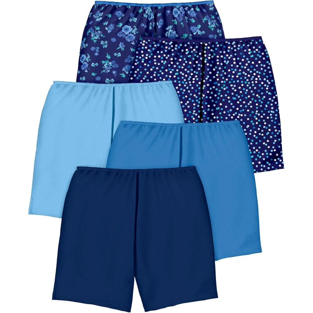 image:imageComfort Choice Plus Size Cotton Boxer 5PackEvening Blue Dot Pack