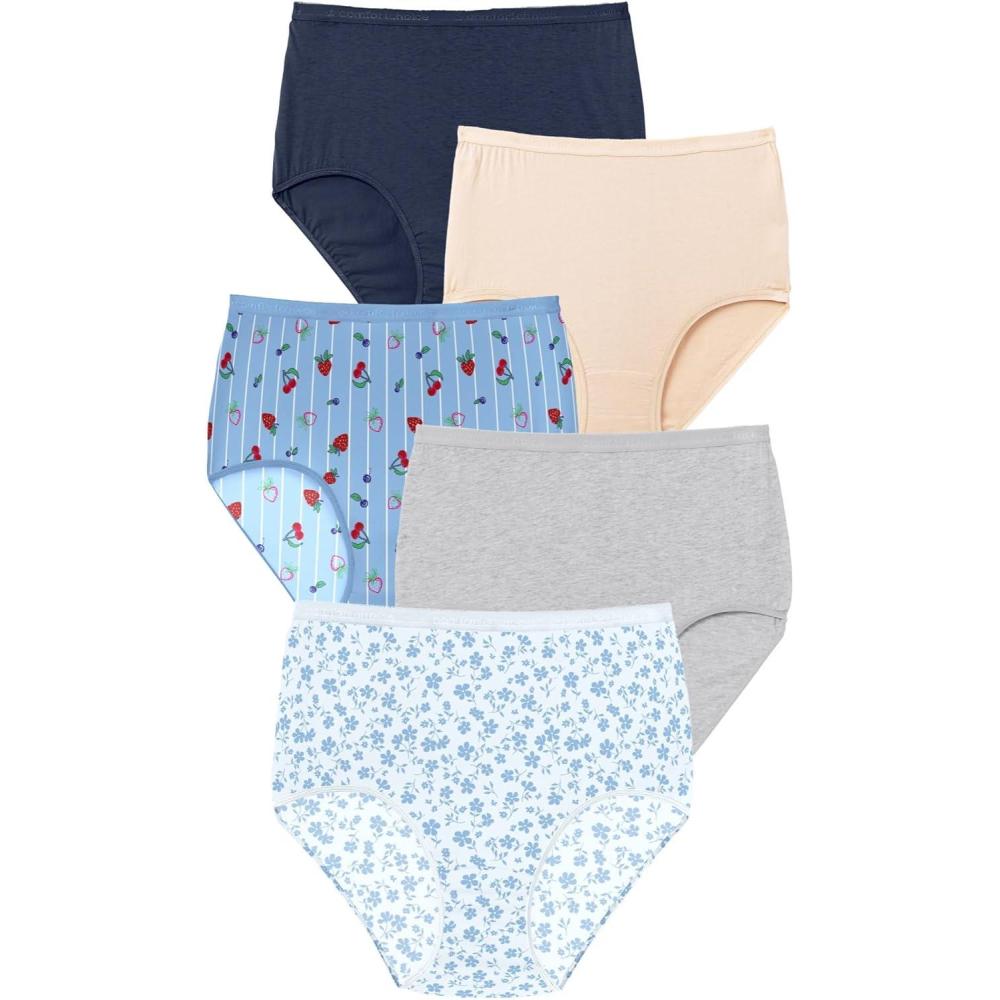 image:imageComfort Choice Plus Size Cotton Brief 5PackFruit Pack