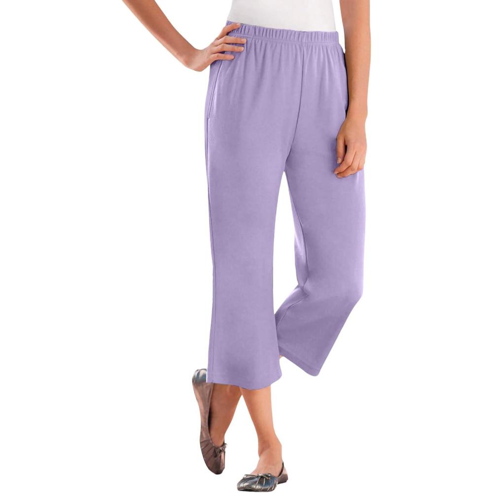 image:imageWoman Within Plus Size 7Day Knit CapriSoft Iris