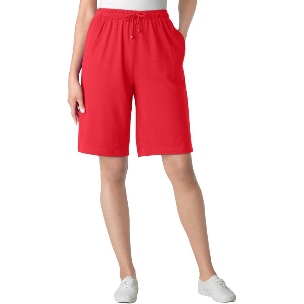 image:imageWoman Within Plus Size Sport Knit ShortVivid Red