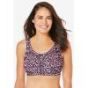 Comfort Choice Women’s Plus Size 3-Pack Cotton Wireless Bra(Pomegranate Assorted)