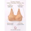 Comfort Choice Women’s Plus Size 3-Pack Cotton Wireless Bra(Tropical Pineapple Assorted)