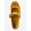 Comfortview Women’s Wide Width The Carla Mary Jane Flat(Brown)