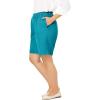 Woman Within Plus Size 7-Day Elastic-Waist Pull-On Cotton Denim Shorts(Natural Khaki)