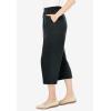 Woman Within Plus Size 7-Day Knit Capri(Black)