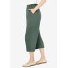 Woman Within Plus Size 7-Day Knit Capri(Pine)
