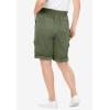 Woman Within Plus Size Convertible Length Cargo Bermuda/Short(Black)