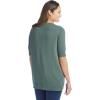 Woman Within Plus Size Perfect Elbow-Length Sleeve Cardigan Sweater(French Blue Classic)