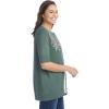 Woman Within Plus Size Perfect Elbow-Length Sleeve Cardigan Sweater(Medium Heather Grey)