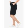 Woman Within Plus Size Sport Knit Short(Black)