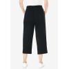 Woman Within Plus Size Sport-Knit Pull-On Capri Pants(Black)