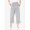 Woman Within Plus Size Sport-Knit Pull-On Capri Pants(Heather Grey)