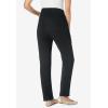 Woman Within Plus Size Straight-Leg Stretch Denim Five-Pocket Jeans(Black Bloom Embroidery)