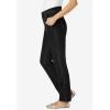 Woman Within Plus Size Straight-Leg Stretch Denim Five-Pocket Jeans(Black Denim)