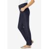Woman Within Plus Size Straight-Leg Stretch Denim Five-Pocket Jeans(Indigo)