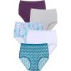 Comfort Choice Plus Size Cotton Brief 5-Pack(Fairisle Heart Pack)