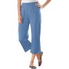 Woman Within Plus Size 7-Day Knit Capri(French Blue)