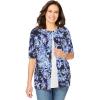 Navy Floral Tie Dye