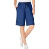 Woman Within Plus Size Sport Knit Short(Heather Navy)