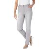 Woman Within Plus Size Straight-Leg Stretch Denim Five-Pocket Jeans(Grey Sanded Wash)