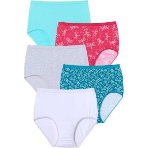 Comfort Choice Plus Size Cotton Brief 5-Pack(Dragonfly Pack)