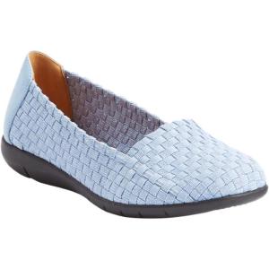 Comfortview Women’s The Bethany Slip On Flat (Wide Widths Available)(Denim Metallic)
