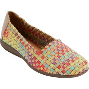 Comfortview Women’s The Bethany Slip On Flat (Wide Widths Available)(Multi Pastel)