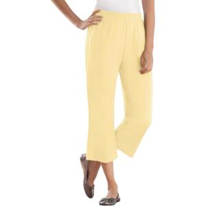 Woman Within Plus Size 7-Day Knit Capri(Banana)
