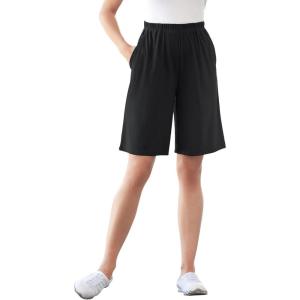 Woman Within Plus Size 7-Day Knit Short(Black)