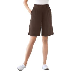 Woman Within Plus Size 7-Day Knit Short(Chocolate)