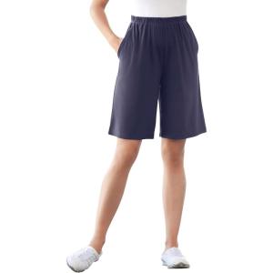 Woman Within Plus Size 7-Day Knit Short(Navy)