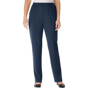 Woman Within Plus Size Knit Pull-On Elastic-Waist Pants(Navy)