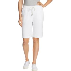Woman Within Plus Size Sport Knit Short(White)