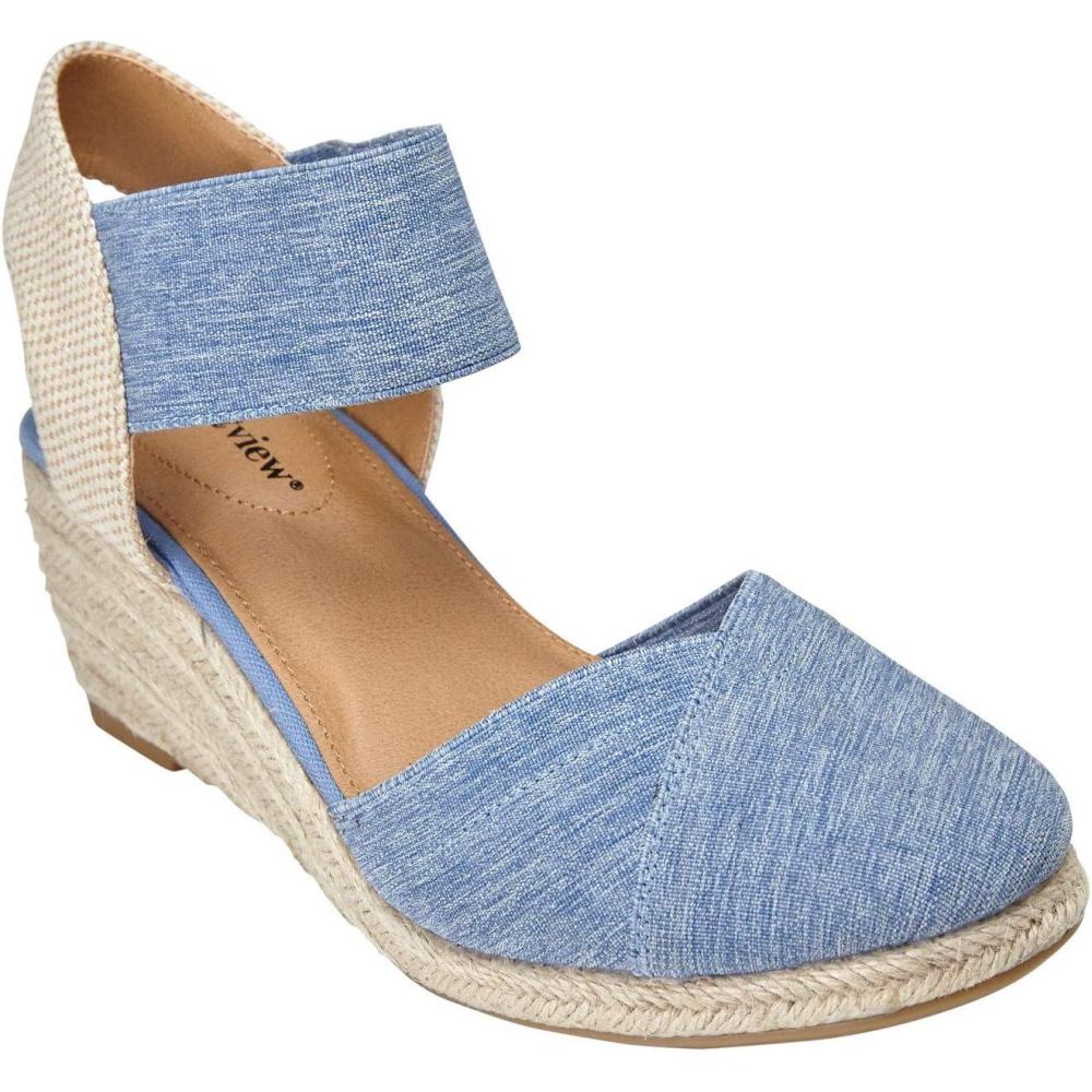 image:imageComfortview Womens Wide Width The Abra EspadrilleDenim