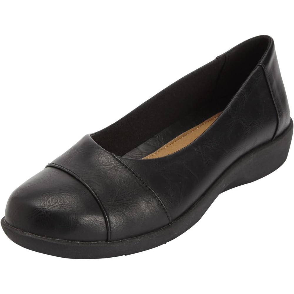 image:imageComfortview Womens Wide Width The Gab FlatBlack