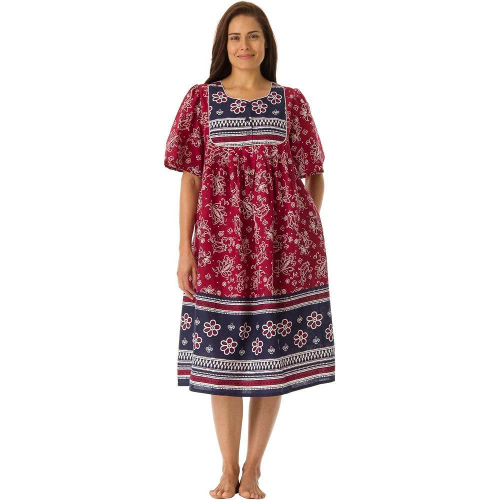 image:imageOnly Necessities Plus Size Mixed Print Short LoungerClassic Red Print