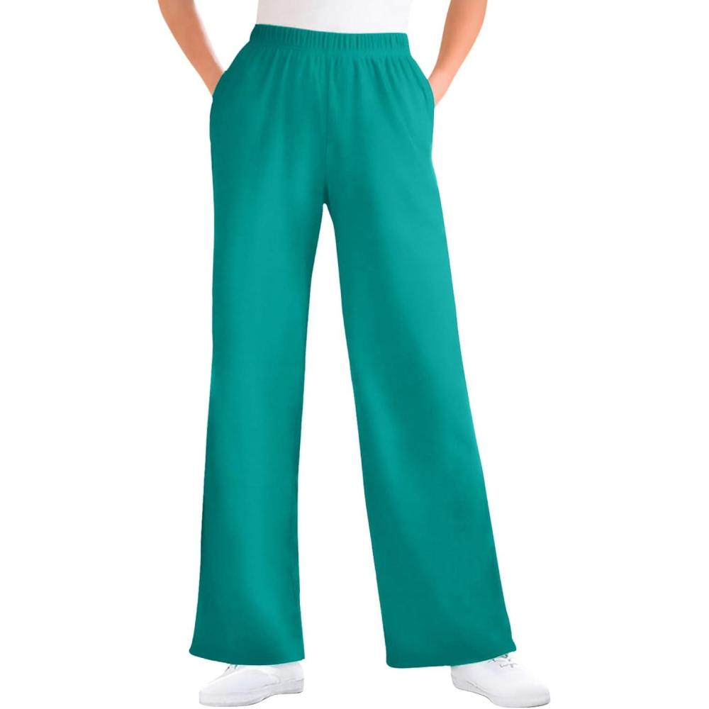 image:imageWoman Within Plus Size 7Day Knit WideLeg PullOn PantsWaterfall
