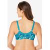 Comfort Choice Women’s Plus Size 3-Pack Front-Close Cotton Wireless Bra(Dark Turq Assorted)