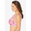Comfort Choice Women’s Plus Size 3-Pack Front-Close Cotton Wireless Bra(Hot Red Assorted)