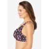 Comfort Choice Women’s Plus Size 3-Pack Front-Close Cotton Wireless Bra(Pomegranate Assorted)