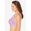 Comfort Choice Women’s Plus Size 3-Pack Front-Close Cotton Wireless Bra(Pretty Orchid Assorted)