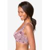Comfort Choice Women’s Plus Size Cotton Front-Close Wireless Bra(Paradise Pink Multi Dot (0352))