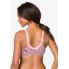 Comfort Choice Women’s Plus Size Cotton Front-Close Wireless Bra(Shell Pink Animal)