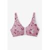 Comfort Choice Women’s Plus Size Cotton Front-Close Wireless Bra(Shell Pink Animal)