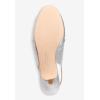 Comfortview Katelyn Slingback Low Heel Women’s Dress Shoes (Wide Widths Available)(Silver)
