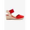 Comfortview Women’s Wide Width The Abra Espadrille(Classic Red)