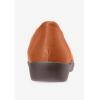 Comfortview Women’s Wide Width The Gab Flat(Cognac)