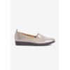Comfortview Women’s Wide Width The June Flat(Gunmetal)