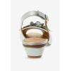 Comfortview Women’s Wide Width The Rider Slingback(Silver)