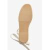 Comfortview Women’s Wide Width The Shayla Flat Espadrille(White Eyelet)